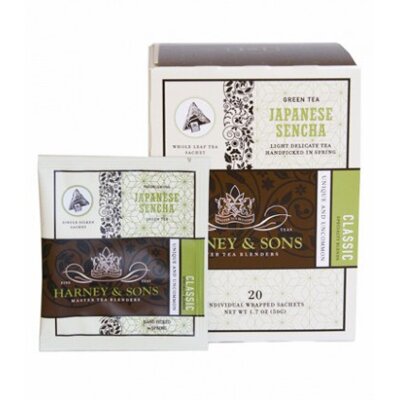 Japanese Sencha 20ks  samostatne balených čajov v hodvábnych pyramídových sáčkoch